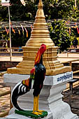 Chiang Mai - The Wat Chedi Luang, the twelve Thai Zodiac signs. 